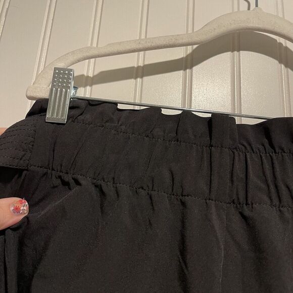 Athleta Black Skyline Shorts Belted Waist High Rise Plus Size 24 - Picture 7 of 8